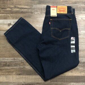 Levi's 514 Straight Fit Mens 36x32 Dark Wash Blue Jeans New with Tags